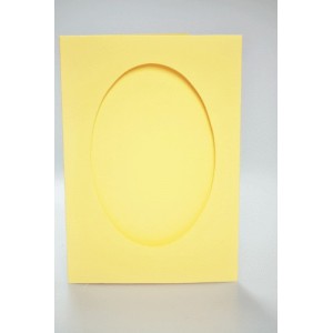 901-20 Big card with an oval passe-partout yellow