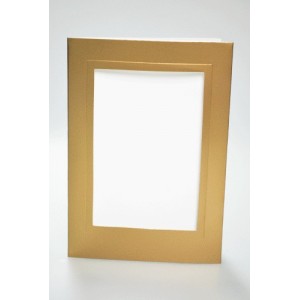 940-02 Big card with a rectangular passe-partout gold