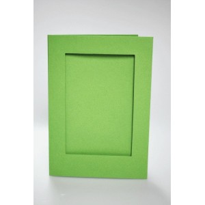 944-05 Big card with a rectangular passe-partout lt green