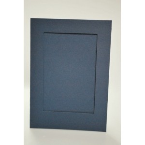 944-08 Big card with a rectangular passe-partout navy blue