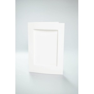946-01 Cards with a rectangular passe-partout white