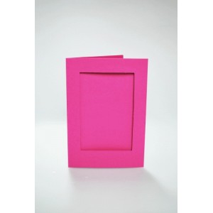 946-11 Cards with a rectangular passe-partout pink
