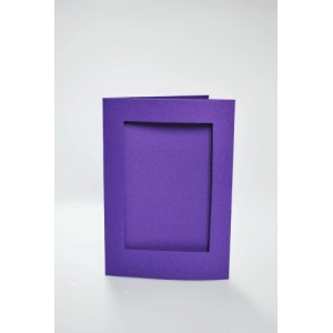 946-12 Cards with a rectangular passe-partout purple