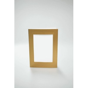 948-02 Cards with a rectangular passe-partout gold