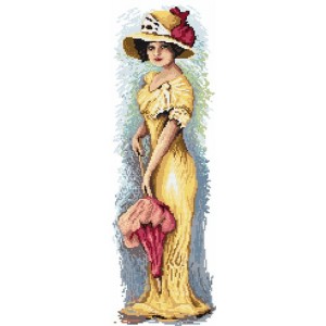 Z 4543 Cross stitch kit - Woman with an umbrella