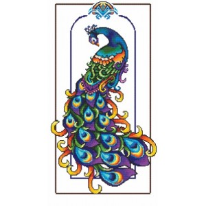 Z 8377-02 Cross stitch kit - Proud peacock