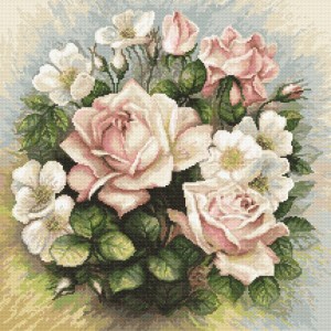 Z 8845 Cross stitch kit - Pastel roses
