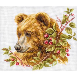 ZTM 110 Cross stitch kit - Bear and raspberry