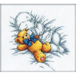 ZTM 158 Cross stitch kit - Baby with teddy-bear