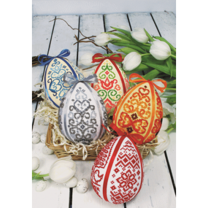 GU 8835 Cross stitch pattern - Easter egg - colourful arabesque