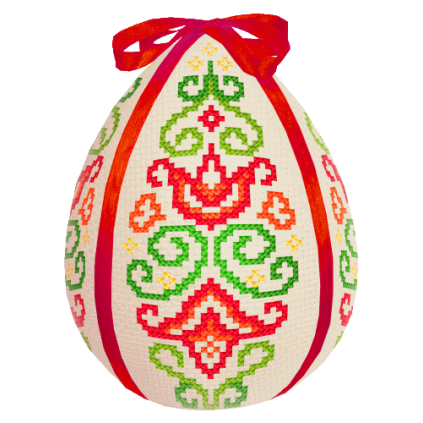 GU 8835 Cross stitch pattern - Easter egg - colourful arabesque