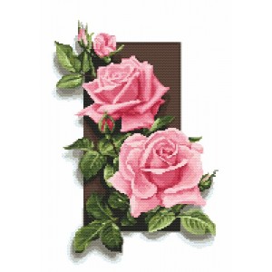 ZN 10087 Cross stitch tapestry kit - Roses 3D