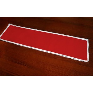 981-06 Napkin Aida 37x21 cm red