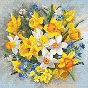 ZN 8892 Cross stitch tapestry kit - Spring flowers II