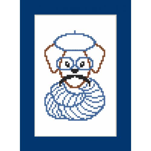 ZU 8907 Vyšívací sada - Přání - Hipster dog boy II ZU 8907 Vyšívací sada - Přání - Hipster dog boy II