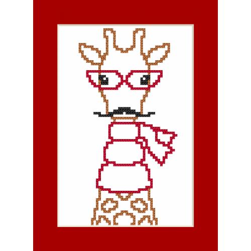 ZU 8909 Vyšívací sada - Přání - Hipster giraffe boy ZU 8909 Vyšívací sada - Přání - Hipster giraffe boy