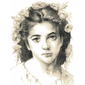 GC 8911 Vzor na vyšívání na papíře - Dívka podle W.Bouguereau