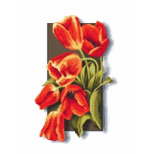 K 10115 Tapestry canvas - Tulipany 3D