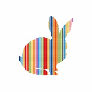 Z 8787 Cross stitch kit - Rainbow rabbit