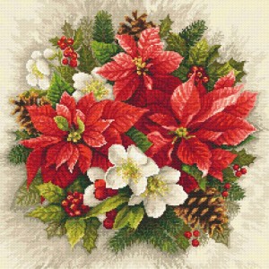 Z 8950 Cross stitch kit - Christmas magic of red