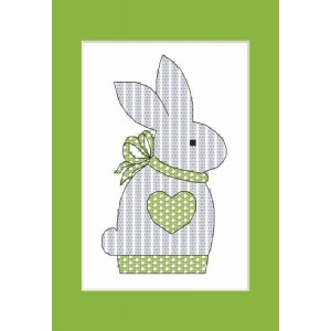 GU 10204-01 Cross stitch pattern - Postcard with a bunny