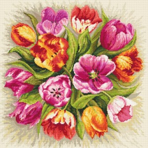Z 8960 Cross stitch kit - Charming tulips