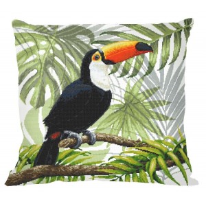 W 8978-01 ONLINE pattern pdf - Pillow - Toucan in the tropics