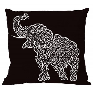 ZU 8984-01 Cross stitch kit - Cushion - Lace elephant