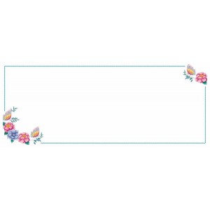 GU 4396 Cross stitch pattern - Table runner with flowers