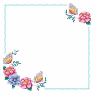 GU 4395 Cross stitch pattern - Napkin with flowers
