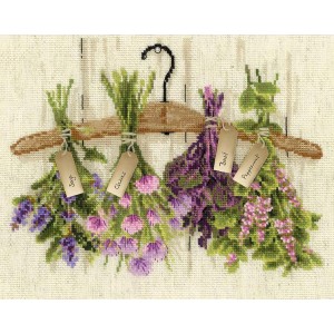 RIO 1717 Cross stitch kit with yarn - Herbs