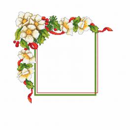 W 10195 Předloha ONLINE pdf - Vánoční ubrousek s květinami
