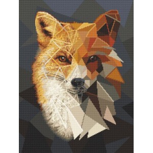 ZN 8987 Cross stitch tapestry kit - Mosaic fox