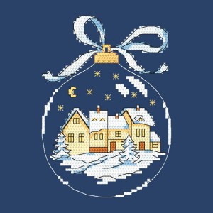 Z 10235 Cross stitch kit - Christmas ball with a town