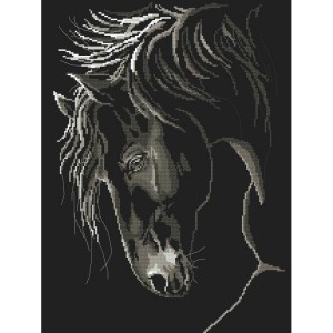 W 10245 Cross stitch pattern PDF - Stately horse