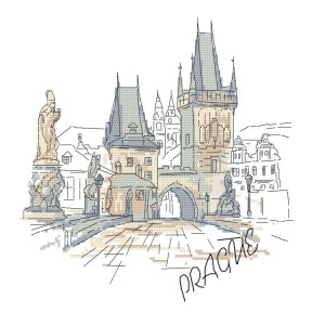 Z 10410 Vyšívací sada - Praha - Karlův most