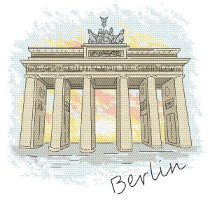 GC 10415 Cross stitch pattern on paper - Berlin - Brandenburg Gate