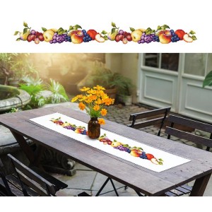 GU 10191 Cross stitch pattern - Long table runner with fruit