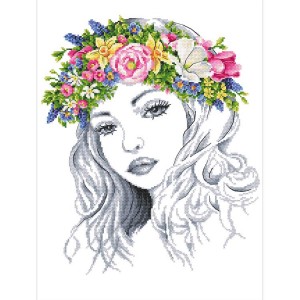 AN 10265 Tapestry Aida - Spring lady