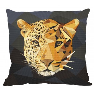 W 10621-01 ONLINE pattern pdf - Pillow - Mosaic panther