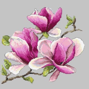 ZN 10271 Cross stitch tapestry kit - Fragrant magnolia