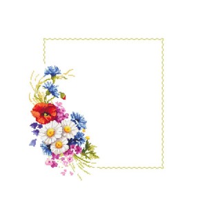 GU 10431 Cross stitch pattern - Napkin with wild flowers