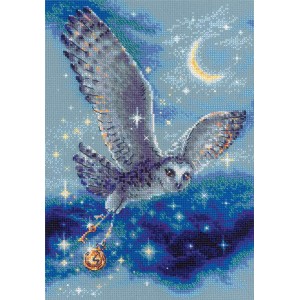 RIO 1872 Cross stitch kit with yarn - Magic owl