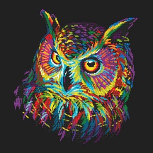 Z 10635 Cross stitch kit - Colourful owl