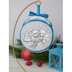ZU 10291 Cross stitch kit - Christmas ball with a brigde