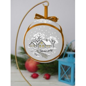 W 10287 ONLINE pattern pdf - Christmas ball with huts