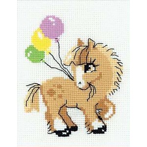RIO HB093 Cross stitch kit with yarn - Pony