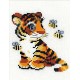 RIO HB092 Cross stitch kit with yarn - Stripes