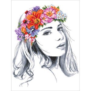 GC 10308 Cross stitch pattern on paper - Summer lady
