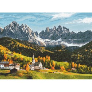 Z 10666 Cross stitch kit - Autumn coloured mountains